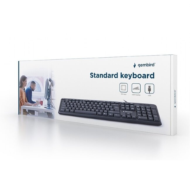 Gembird USB-Kabeltastatur - QWERTY (US) / Schwarz - 1,5 m