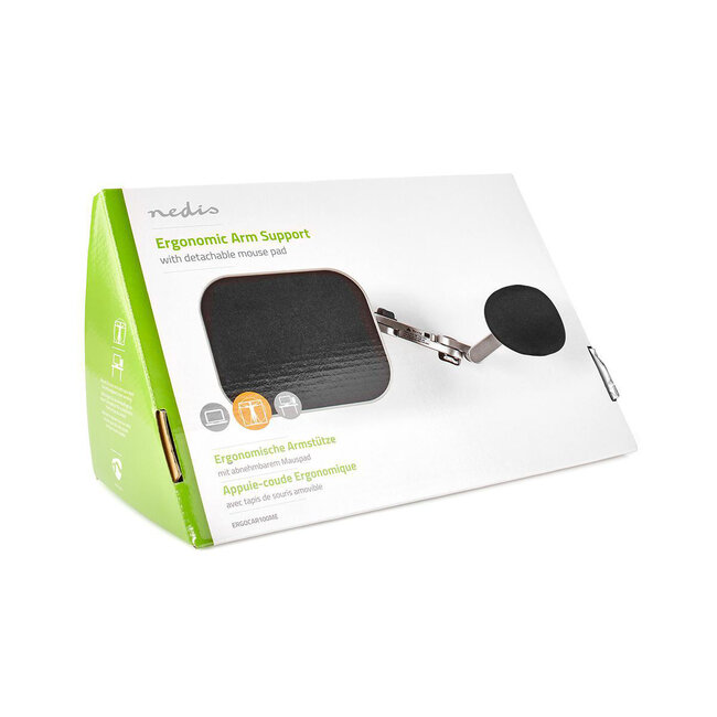 Nedis ergonomische Armlehne mit Mauspad / Schwarz