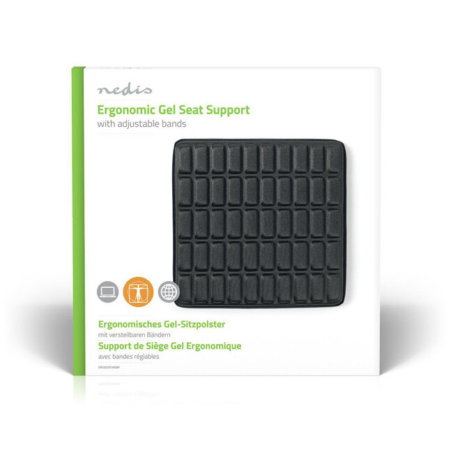 Nedis Gel-Sitzkissen / Schwarz