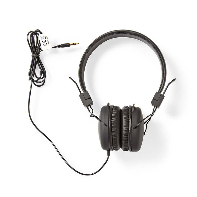 Nedis On-Ear Stereo-Kopfhörer / Schwarz - 1,2 m