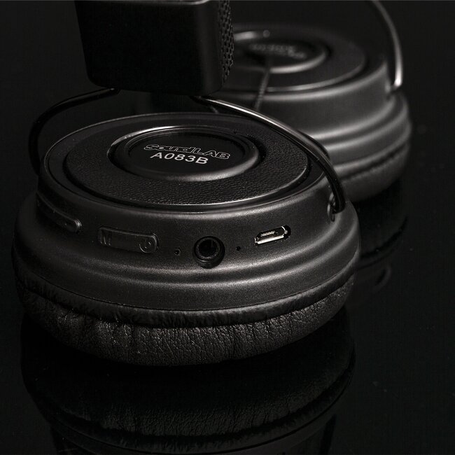 SoundLAB Stereo On-Ear Bluetooth Kopfhörer mit Mikrofon / Schwarz