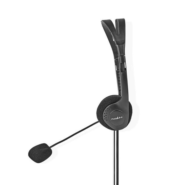 Nedis Stereo On-Ear Headset - 2x 3,5mm Klinke / Schwarz - 2 Meter