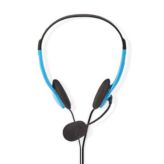 Nedis Nedis Stereo On-Ear Headset - 2x 3,5mm Klinke / Blau - 2 Meter