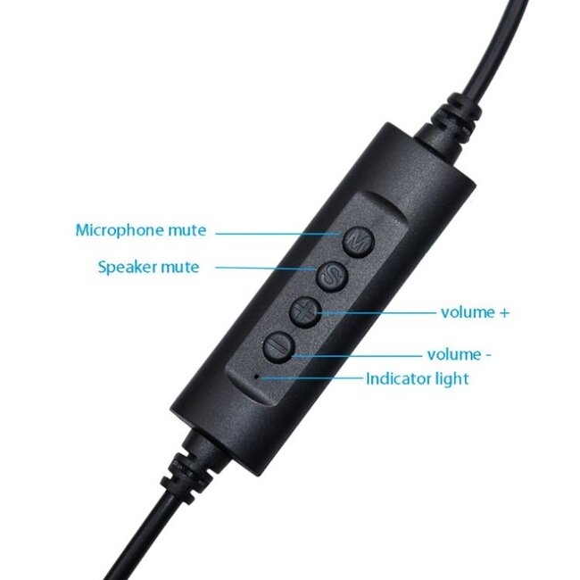 On-Ear Stereo-Headset USB Schwarz 1,5 m