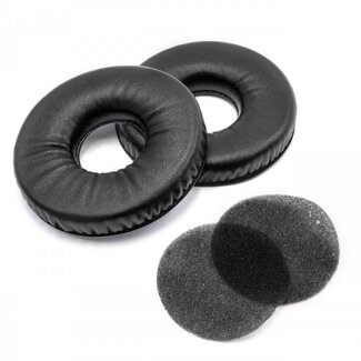 VHBW Ohrpolster kompatibel mit AKG K121, K141, K142 Kopfhörern – Schwarz (Glänzend)
