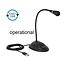 DeLOCK USB Schreibtischmikrofon mit 25cm Hals - Schwarz - 1,7m