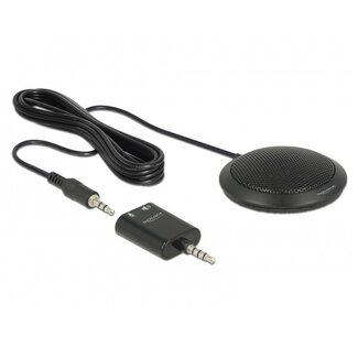 DeLOCK DeLOCK Konferenzmikrofon für Smart Media Geräte - 1x 3,5mm Klinke / Schwarz - 2,5m
