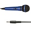 Mr Entertainer Karaoke-Mikrofon mit Kabel - 3,5mm Klinke / Blau - 2,8 Meter