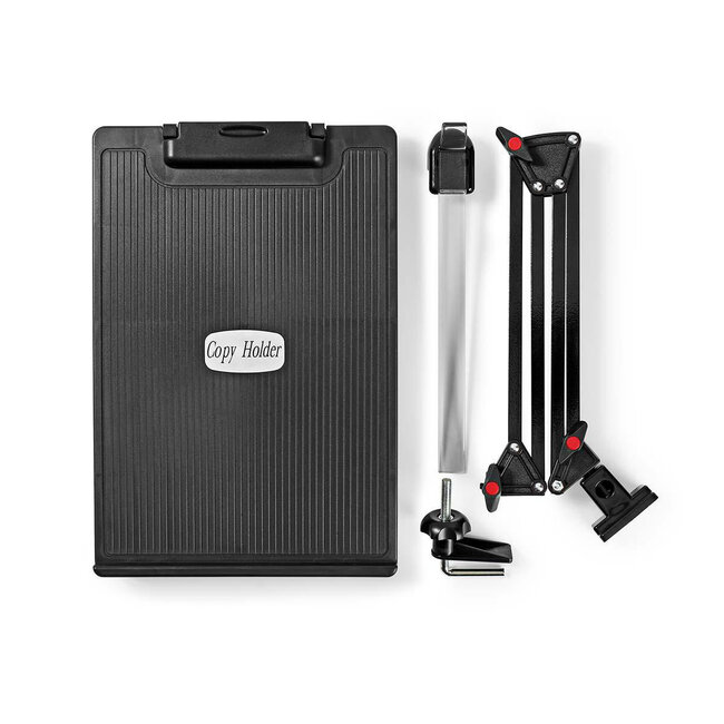 Nedis Dokumentenhalter mit Klemme / Schwarz