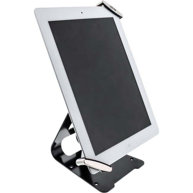 InLine Tablet-Tischhalterung mit Diebstahlschutz - 7-10,1 Zoll / Schwarz/Grau