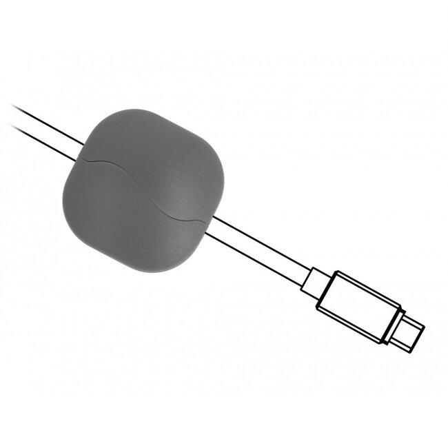 Selbstklebende Kabelhalter mit Klemmverschluss für 1 Kabel / Schwarz/Weiß/Grau