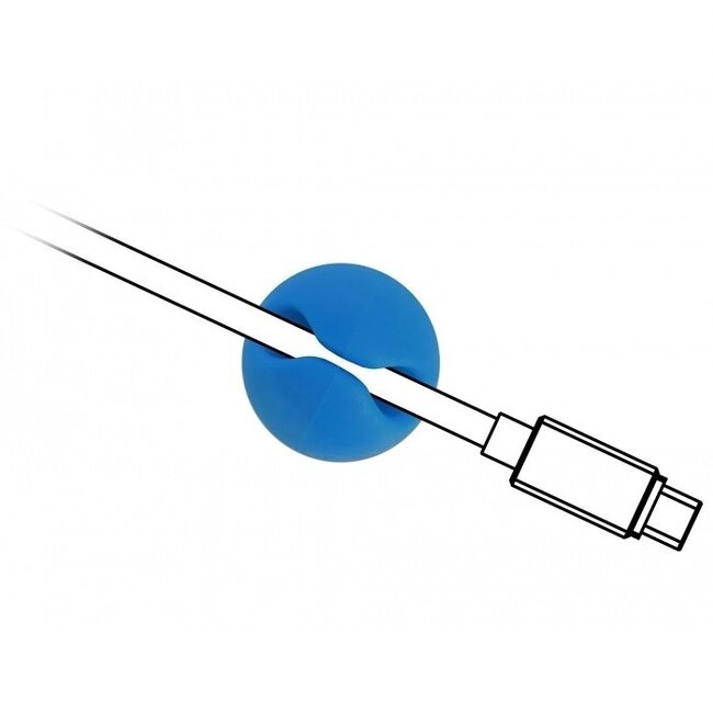 Selbstklebende Mini-Kabelhalter für 1 Kabel – 10 Stück / verschiedene Farben