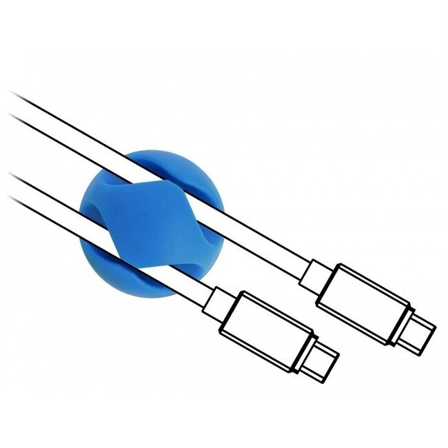Selbstklebende Mini-Kabelhalter für 2 Kabel – 10 Stück / verschiedene Farben
