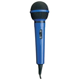 Mr Entertainer Mr Entertainer Karaoke-Mikrofon mit Kabel - 6,35mm Klinke / Blau - 2,8 Meter