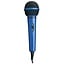 Mr Entertainer Karaoke-Mikrofon mit Kabel - 6,35mm Klinke / Blau - 2,8 Meter