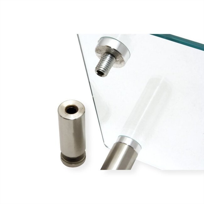 Roline ergonomischer Monitorständer - quadratisch / Glas