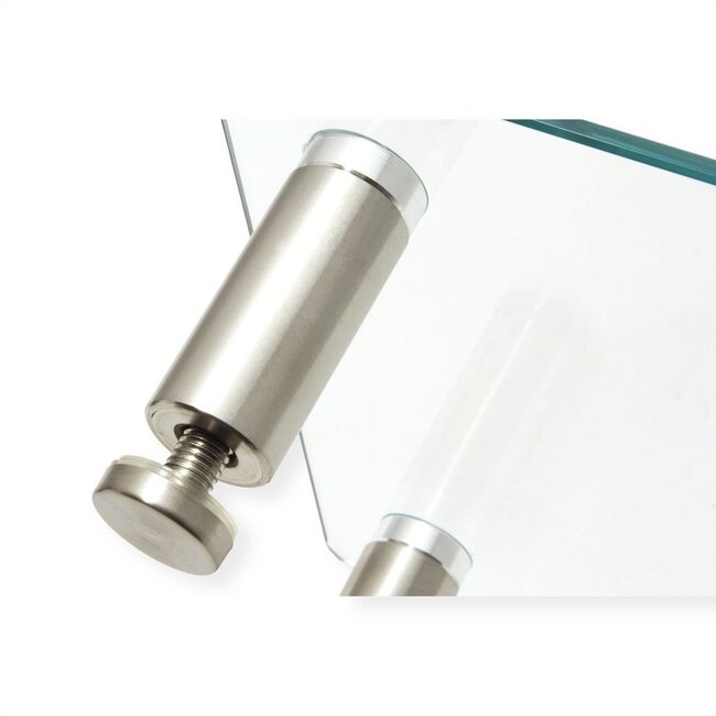 Roline ergonomischer Monitorständer - quadratisch / Glas