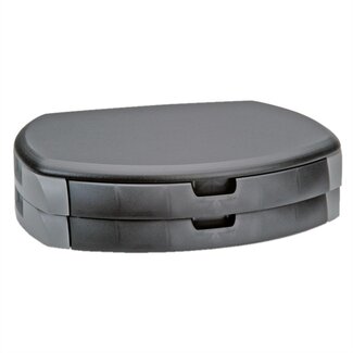 Roline Roline ergonomischer Monitorständer mit Schubladen, schwarz/silber