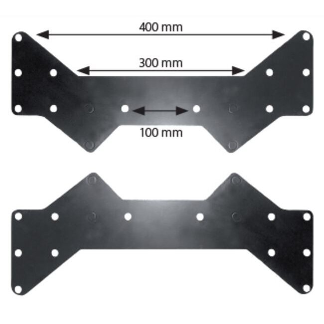 VESA Adapter 200 auf 300/200, 300, 400/200, 400/300 & 400 Schwarz