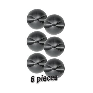 MaxTrack Selbstklebende Kabelhalter für 1 Kabel - 6 Stück / Schwarz