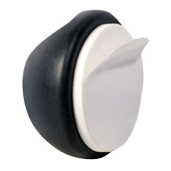 Selbstklebende Kabelhalter für 1 Kabel - 6 Stück / Schwarz