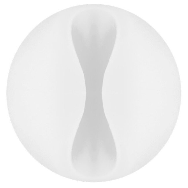 Selbstklebende Kabelhalter für 1 Kabel – 5 Stück / Weiß