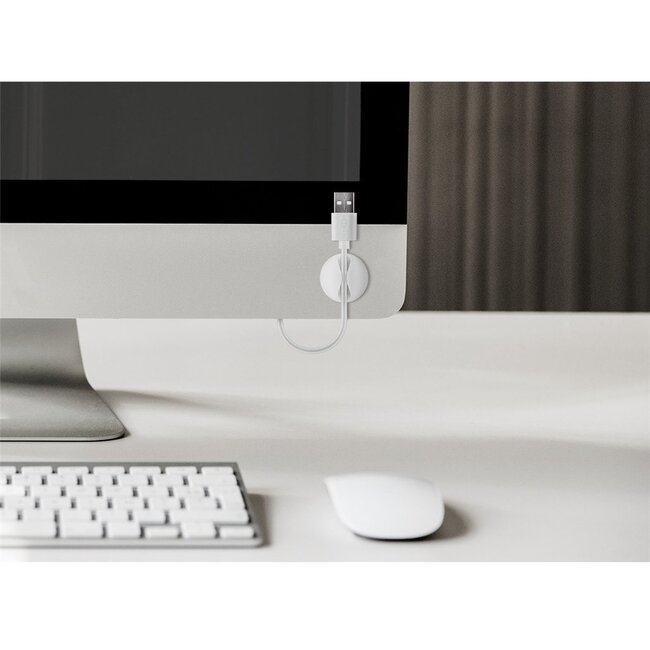 Selbstklebende Kabelhalter für 1 Kabel – 5 Stück / Weiß