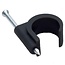 Kabelschellen mit Nagel für Kabel bis 8mm - 20 Stück / Schwarz