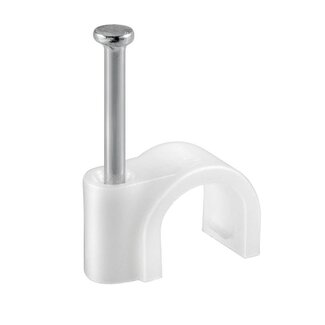 Goobay Kabelschellen mit Nagel für Kabel bis 8mm - 100 Stück / Weiß