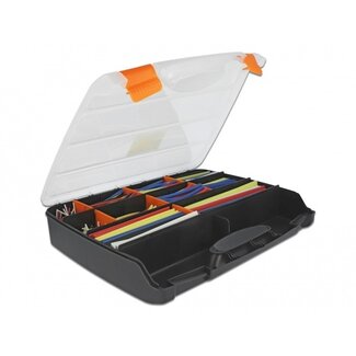 DeLOCK Schrumpfschlauch Sortiment im praktischen Aufbewahrungskoffer - 590 Stück / verschiedene Farben