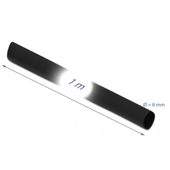 Schrumpfschlauch 1m - 8mm auf 4mm - 1 Stück / schwarz