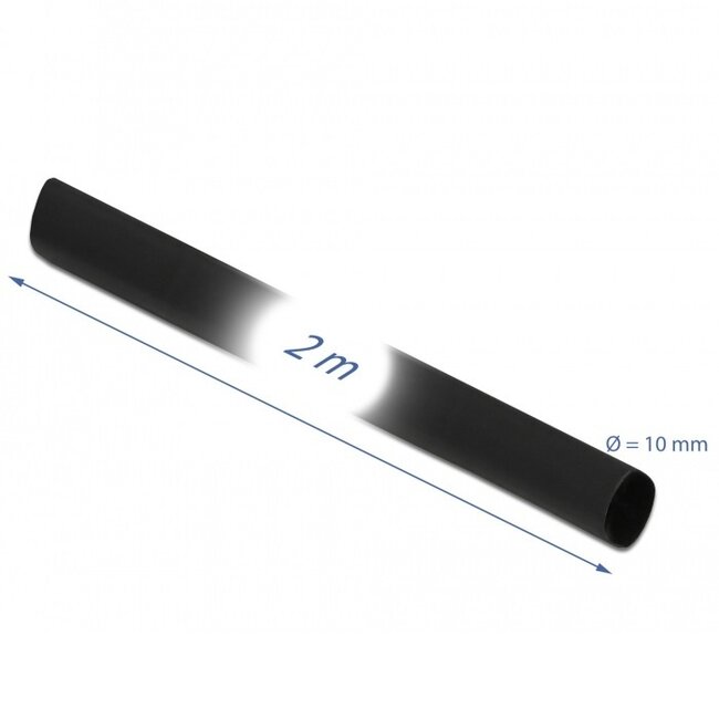 Schrumpfschlauch 2m - 10mm auf 5mm - 1 Stück / schwarz