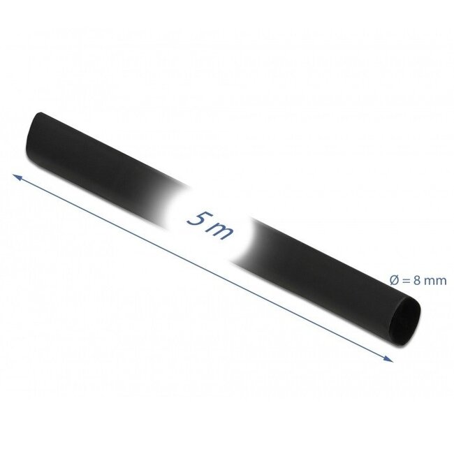 Schrumpfschlauch 5m - 8mm auf 4mm - 1 Stück / Schwarz