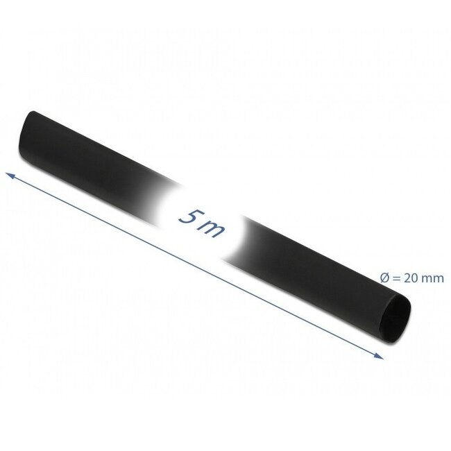 Schrumpfschlauch 5m - 20mm auf 10mm - 1 Stück / schwarz