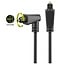 Digitale optische Toslink Audiokabel mit Winkelstecker und drehbarem Kopf - 4mm / Schwarz - 2 Meter