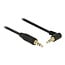 3,5mm Stereo Audiokabel - Winkelstecker - Vergoldet / Schwarz - 1 Meter