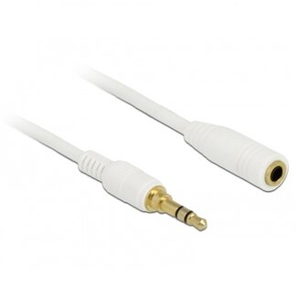 DeLOCK 3,5mm Stereo Audio Verlängerungskabel Slim Weiß 1m