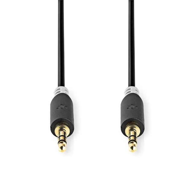 Nedis 3,5mm Stereo-Audiokabel / Schwarz - 1 Meter