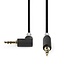 Nedis 3,5mm Stereo Audio Kabel - Winkelstecker / Schwarz - 1 Meter