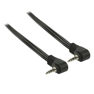 Nedis 3,5mm 4-poliger Audio/Video Kabel - Winkelstecker / Schwarz - 2 Meter
