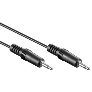 Electrovision 3,5mm Mono-Klinkenkabel | Schwarz | 1,2 Meter