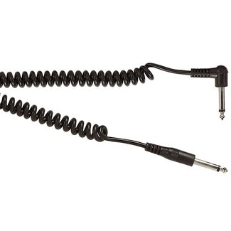 SoundLAB 6,35mm Mono Klinken-Spiralkabel - Winkelstecker - 6 Meter