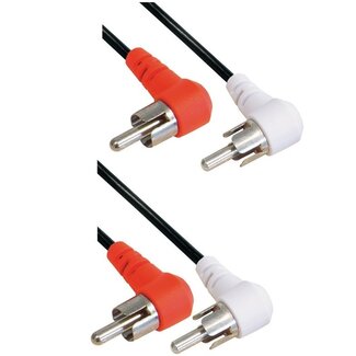 InLine Cinch Stereo Audiokabel - Winkelstecker - 1,2 Meter