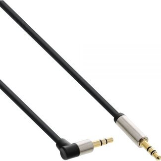 InLine Premium 3,5mm Stereo Audio Slim Kabel - Winkelstecker - 1 Meter
