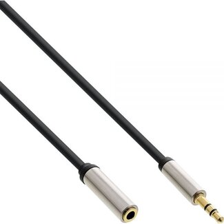InLine Premium 3,5mm Stereo Audio Slim Verlängerungskabel – 0,50 Meter