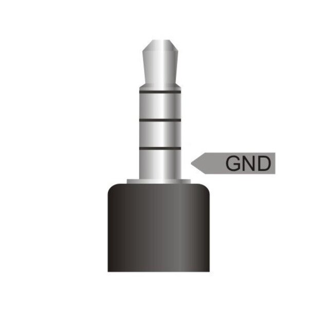 3,5mm 4-poliges Audio/Video Kabel Schwarz - 1 Meter