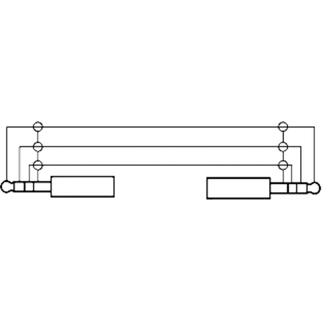 3,5mm 4-poliges Audio/Video Kabel Schwarz - 1 Meter