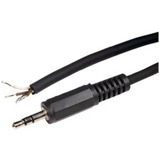 BKL 3,5mm Klinkenstecker (m) Stereo Audiokabel offen / schwarz - 1,8 m