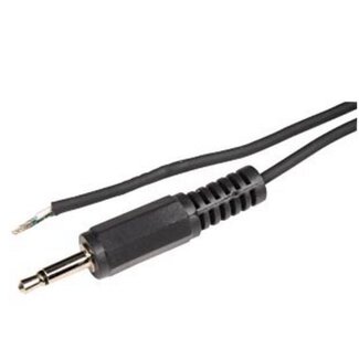 BKL 3,5mm Mono Klinkenkabel (m) offen / schwarz - 1,8 m