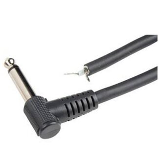 BKL 6,35mm Klinkenstecker (m) Mono Winkelkabel offen / Schwarz - 1,8m